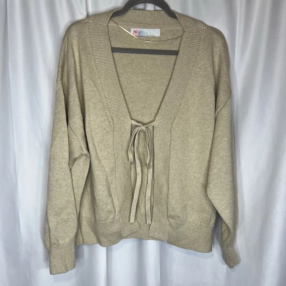Free People Beach Solar Sweater 2 Piece Set Size S Beige Casual Comfy